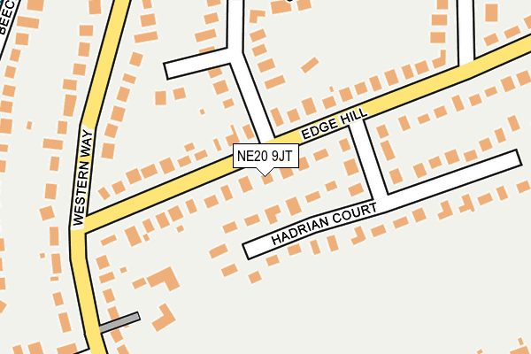 NE20 9JT map - OS OpenMap – Local (Ordnance Survey)