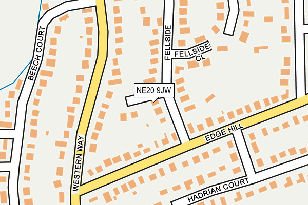 NE20 9JW map - OS OpenMap – Local (Ordnance Survey)