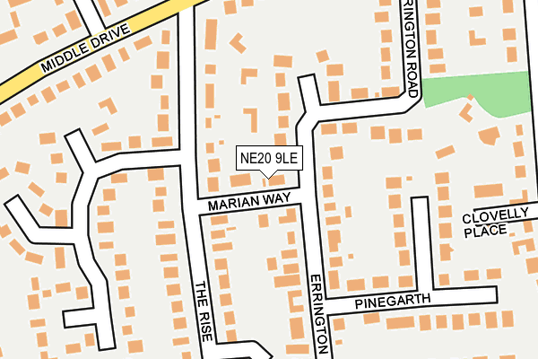 NE20 9LE map - OS OpenMap – Local (Ordnance Survey)