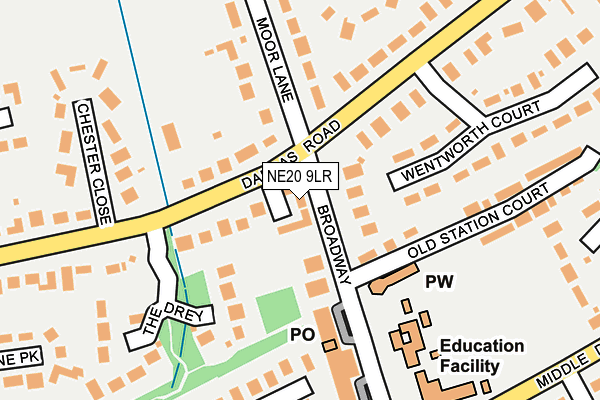 NE20 9LR map - OS OpenMap – Local (Ordnance Survey)