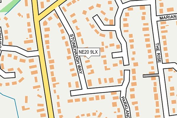 NE20 9LX map - OS OpenMap – Local (Ordnance Survey)