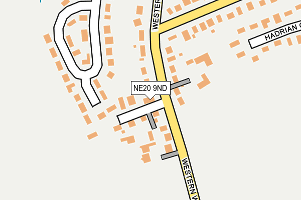 NE20 9ND map - OS OpenMap – Local (Ordnance Survey)