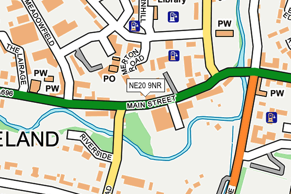 NE20 9NR map - OS OpenMap – Local (Ordnance Survey)