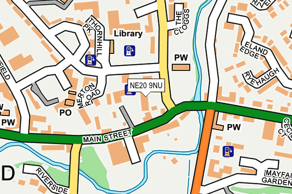 NE20 9NU map - OS OpenMap – Local (Ordnance Survey)
