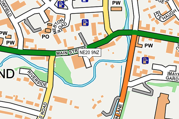 NE20 9NZ map - OS OpenMap – Local (Ordnance Survey)