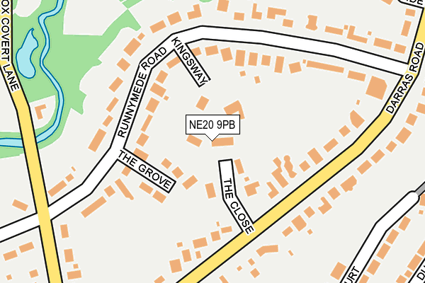 NE20 9PB map - OS OpenMap – Local (Ordnance Survey)