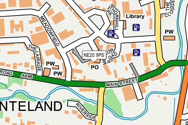 NE20 9PS map - OS OpenMap – Local (Ordnance Survey)