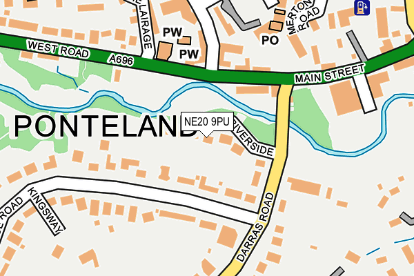 NE20 9PU map - OS OpenMap – Local (Ordnance Survey)