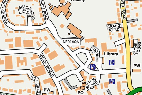 NE20 9QA map - OS OpenMap – Local (Ordnance Survey)