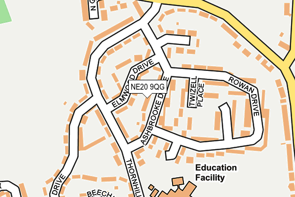 NE20 9QG map - OS OpenMap – Local (Ordnance Survey)