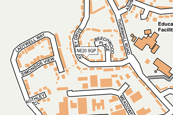 NE20 9QP map - OS OpenMap – Local (Ordnance Survey)