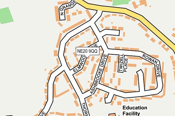 NE20 9QQ map - OS OpenMap – Local (Ordnance Survey)