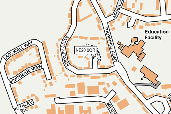 NE20 9QR map - OS OpenMap – Local (Ordnance Survey)