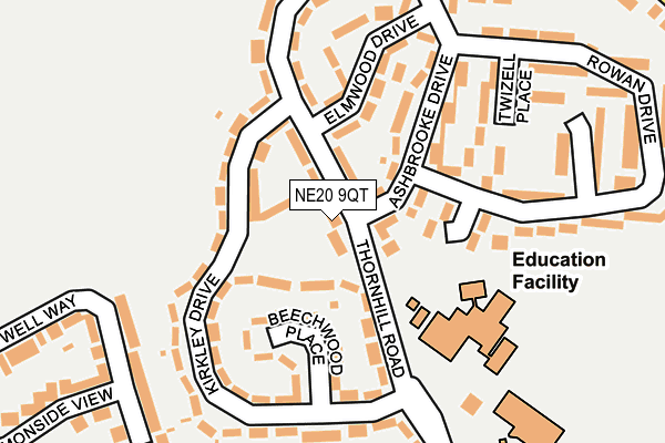 NE20 9QT map - OS OpenMap – Local (Ordnance Survey)