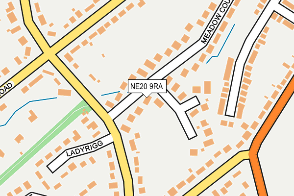 NE20 9RA map - OS OpenMap – Local (Ordnance Survey)