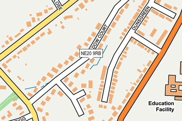 NE20 9RB map - OS OpenMap – Local (Ordnance Survey)