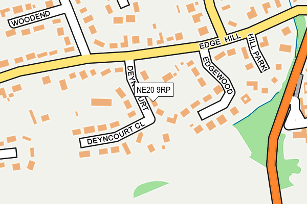NE20 9RP map - OS OpenMap – Local (Ordnance Survey)