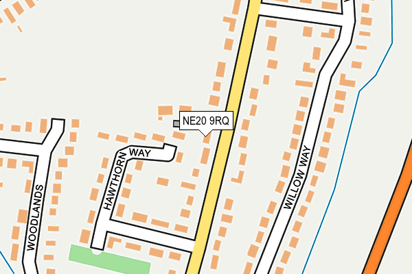 NE20 9RQ map - OS OpenMap – Local (Ordnance Survey)