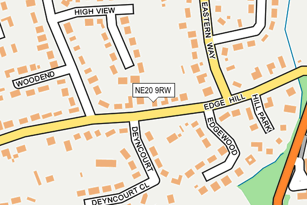 NE20 9RW map - OS OpenMap – Local (Ordnance Survey)