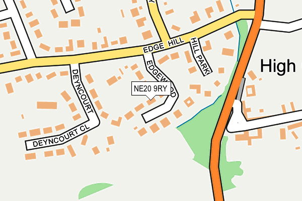 NE20 9RY map - OS OpenMap – Local (Ordnance Survey)