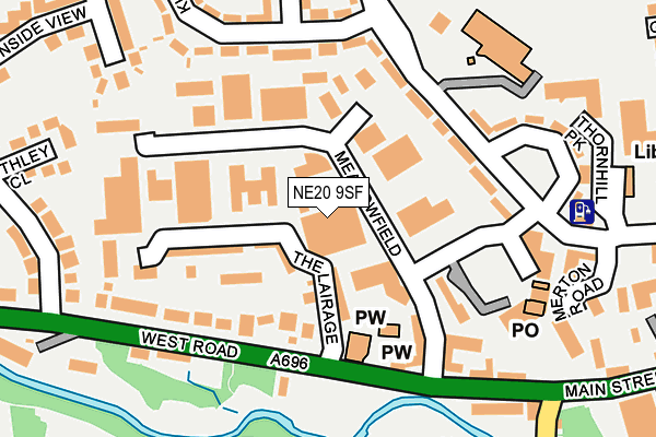 NE20 9SF map - OS OpenMap – Local (Ordnance Survey)