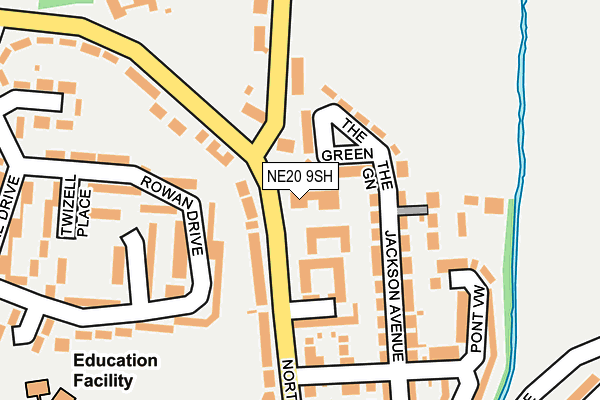 NE20 9SH map - OS OpenMap – Local (Ordnance Survey)