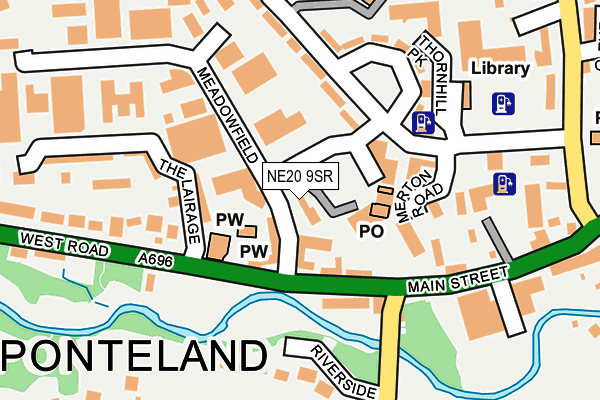 NE20 9SR map - OS OpenMap – Local (Ordnance Survey)