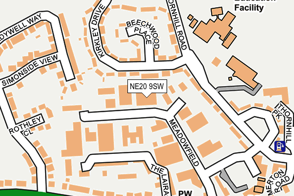 NE20 9SW map - OS OpenMap – Local (Ordnance Survey)