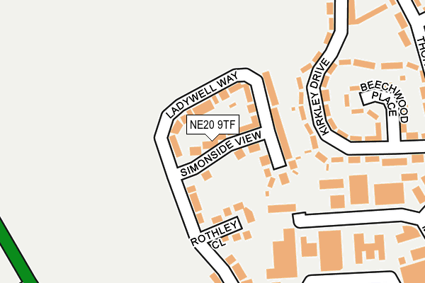 NE20 9TF map - OS OpenMap – Local (Ordnance Survey)
