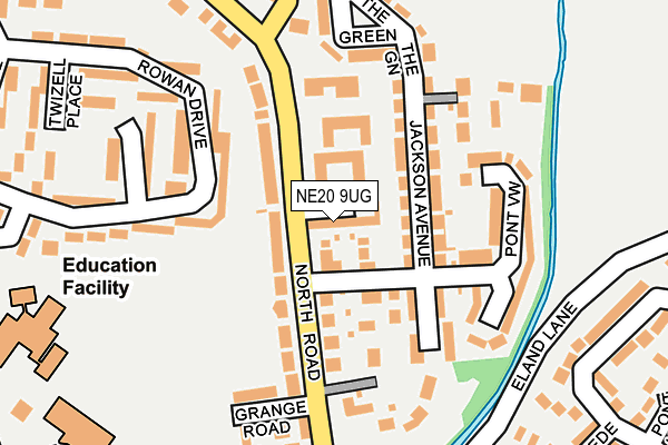 NE20 9UG map - OS OpenMap – Local (Ordnance Survey)