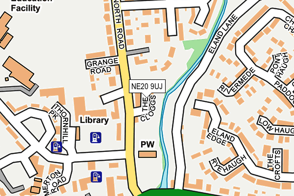 NE20 9UJ map - OS OpenMap – Local (Ordnance Survey)