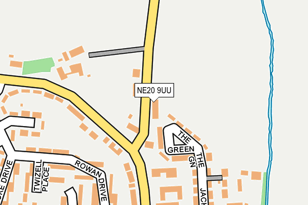 NE20 9UU map - OS OpenMap – Local (Ordnance Survey)