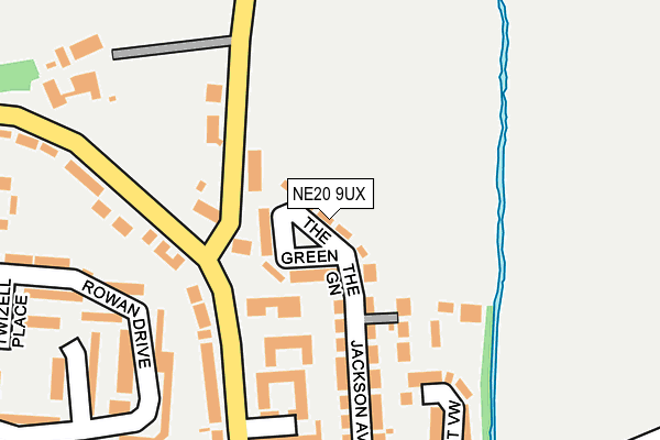 NE20 9UX map - OS OpenMap – Local (Ordnance Survey)