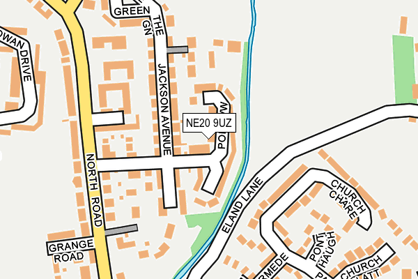 NE20 9UZ map - OS OpenMap – Local (Ordnance Survey)