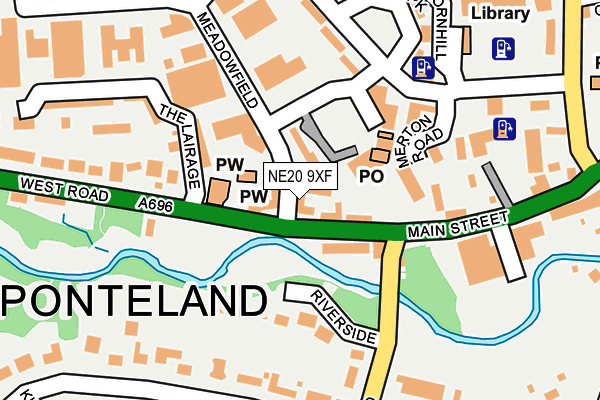 NE20 9XF map - OS OpenMap – Local (Ordnance Survey)