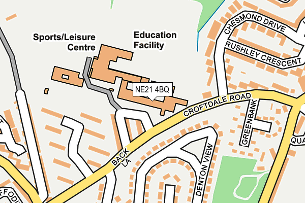 NE21 4BQ map - OS OpenMap – Local (Ordnance Survey)