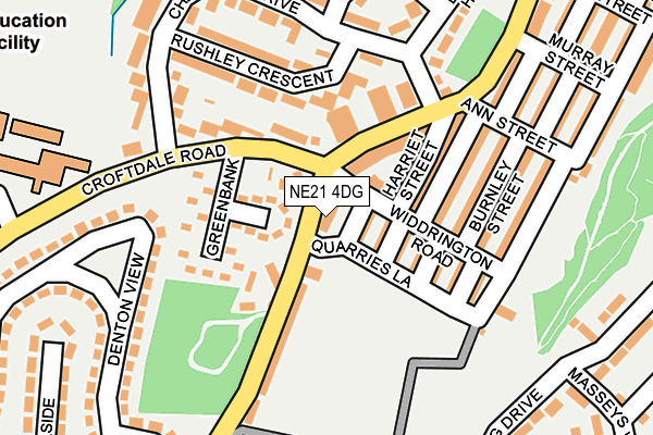 NE21 4DG map - OS OpenMap – Local (Ordnance Survey)