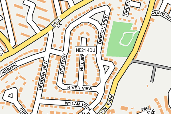 NE21 4DU map - OS OpenMap – Local (Ordnance Survey)