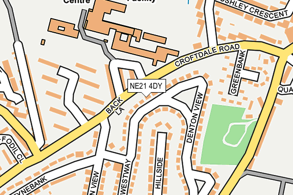 NE21 4DY map - OS OpenMap – Local (Ordnance Survey)