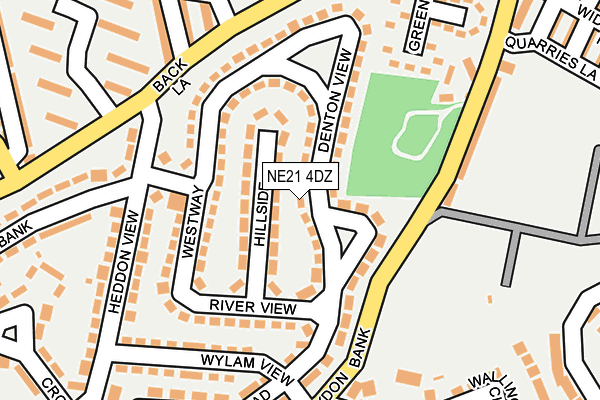 NE21 4DZ map - OS OpenMap – Local (Ordnance Survey)