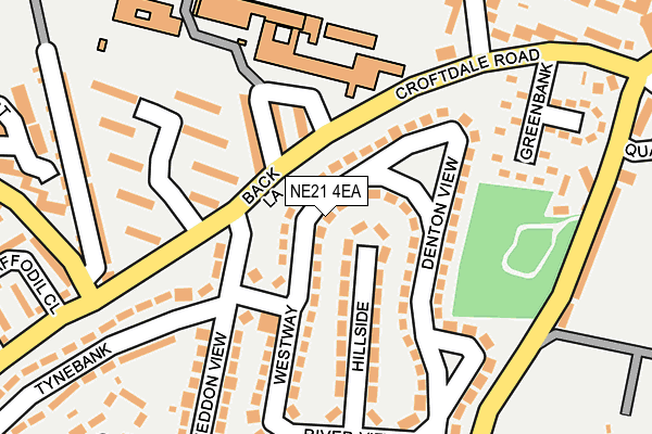 NE21 4EA map - OS OpenMap – Local (Ordnance Survey)