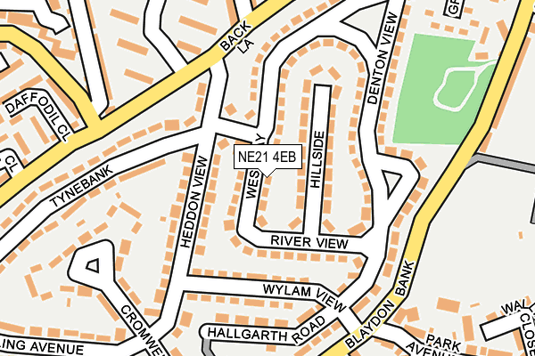 NE21 4EB map - OS OpenMap – Local (Ordnance Survey)
