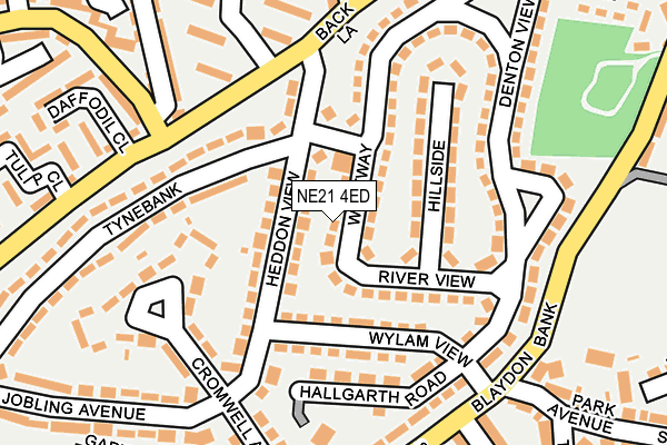 NE21 4ED map - OS OpenMap – Local (Ordnance Survey)