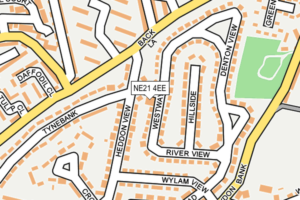 NE21 4EE map - OS OpenMap – Local (Ordnance Survey)
