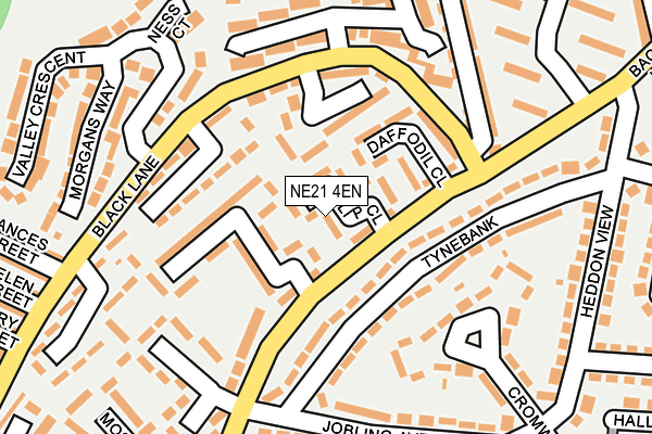 NE21 4EN map - OS OpenMap – Local (Ordnance Survey)