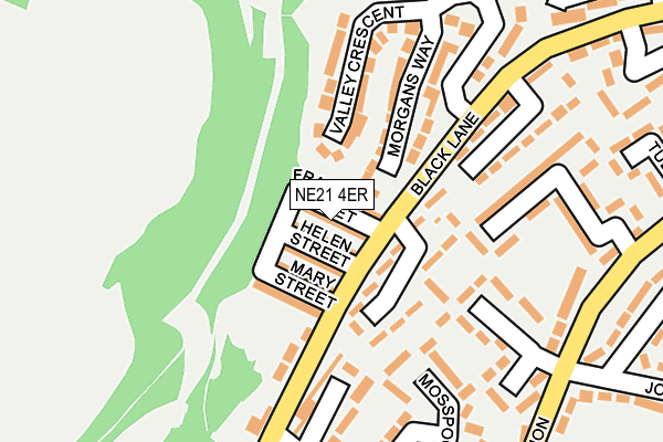 NE21 4ER map - OS OpenMap – Local (Ordnance Survey)