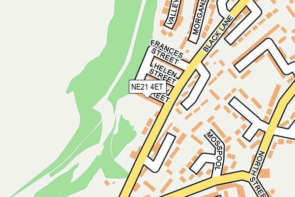 NE21 4ET map - OS OpenMap – Local (Ordnance Survey)