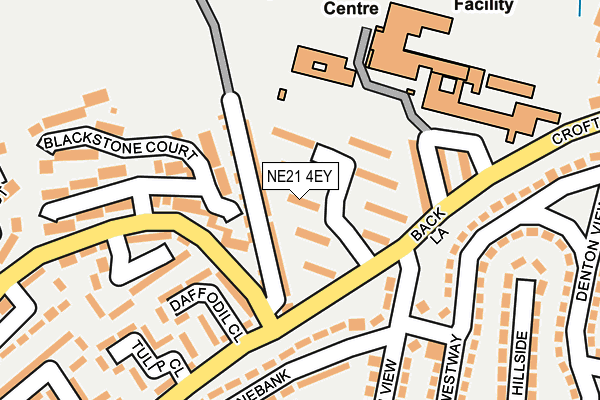 NE21 4EY map - OS OpenMap – Local (Ordnance Survey)