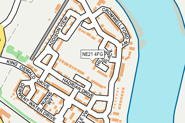 NE21 4FG map - OS OpenMap – Local (Ordnance Survey)