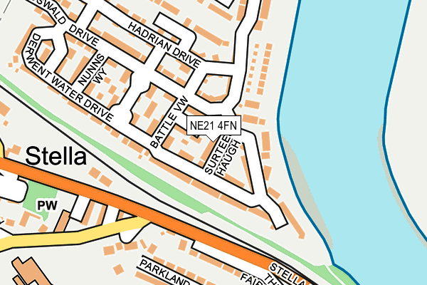 NE21 4FN map - OS OpenMap – Local (Ordnance Survey)